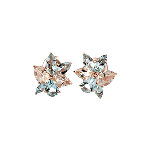14 Karat Rosé Morganites Gemstone Earrings - LALI JEWELS