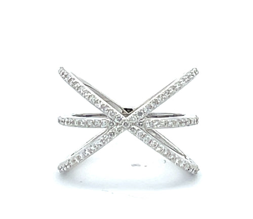 14 Karat White Women's Diamond Fashion Ring - MALAKAN DIAMOND CO.