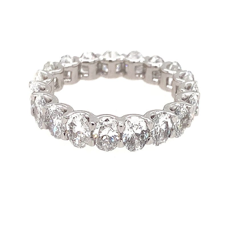 White 14 Karat Eternity Lab Grown Ladies Wedding Bands