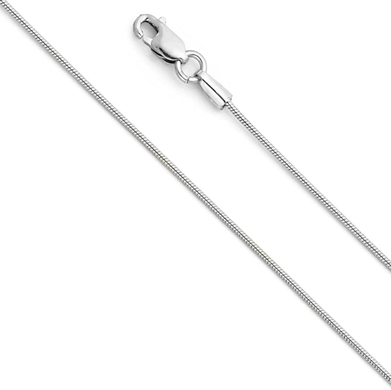14 Karat White 16" Snake Chain