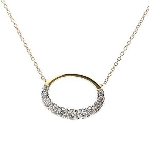 10 Karat Yellow Station Diamond Necklace - IDD SANDEEP USA LLC