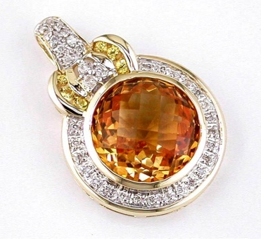 Gemstone Pendant - ROYAL JEWELRY MFG, INC.