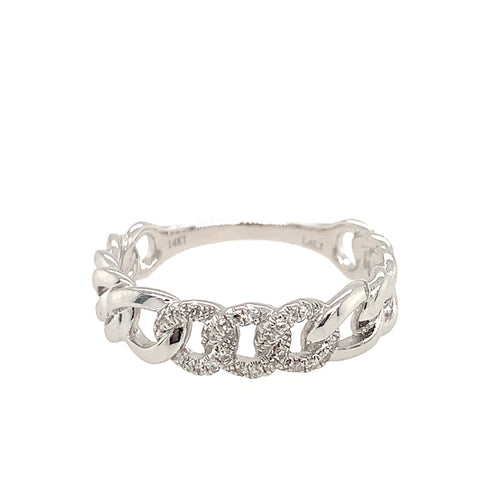 14 Karat White Women's Diamond Fashion Ring - LALI JEWELS