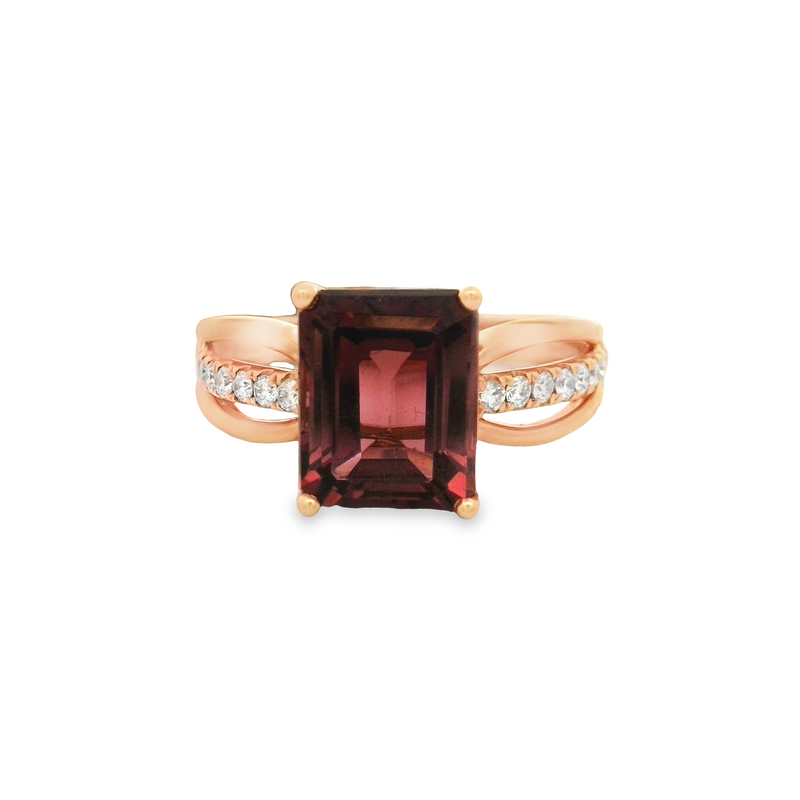 18 Karat Rosé Lady's Contemporary Gemstone Fasion Ring