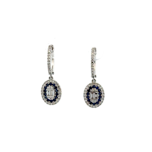 14 Karat White Sapphires Gemstone Earrings - LALI JEWELS