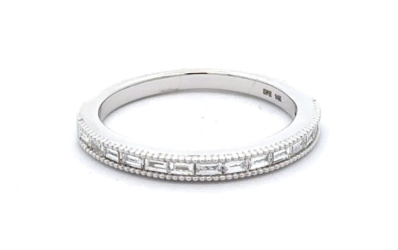 14 Karat White Channel Set Band