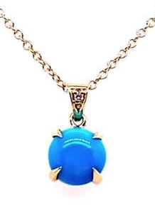 14 Karat Yellow Drop Gemstone Pendant