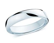 14 Karat White Comfort Fit Wedding Band - MALO CREATIONS INC.