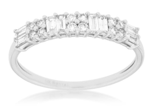 14 Karat White Stackable Band Band