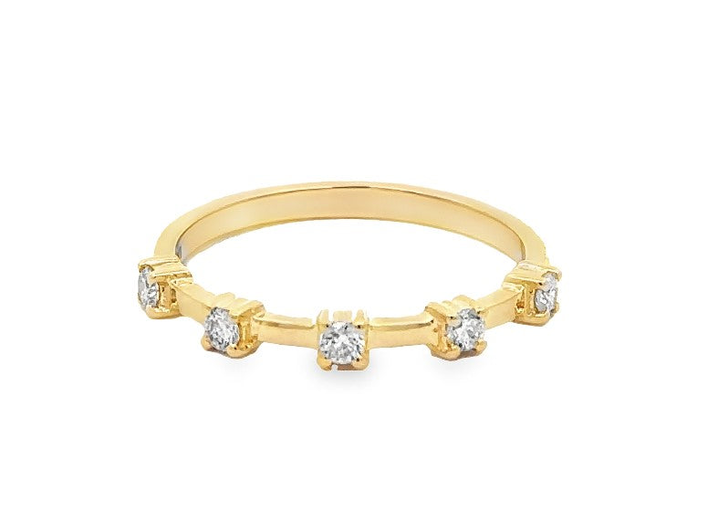 14 Karat Yellow Contemporary Band