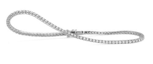 14 Karat White Tennis Diamond Bracelet - FACET BARCELONA USA INC.