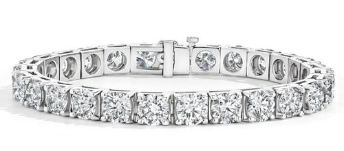 White 14 Karat 7 inch Tennis Lab Grown Diamond Bracelet - MALAKAN DIAMOND CO.