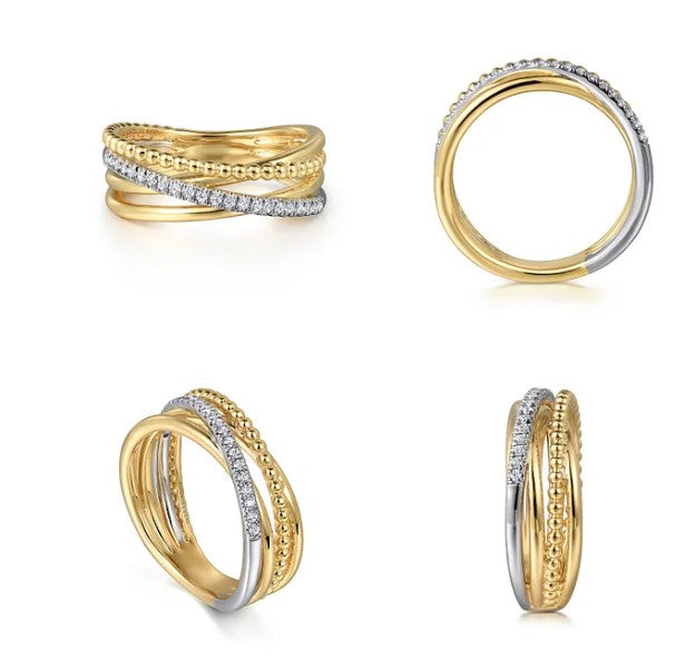 14 Karat Yellow Women's Diamond Fashion Ring