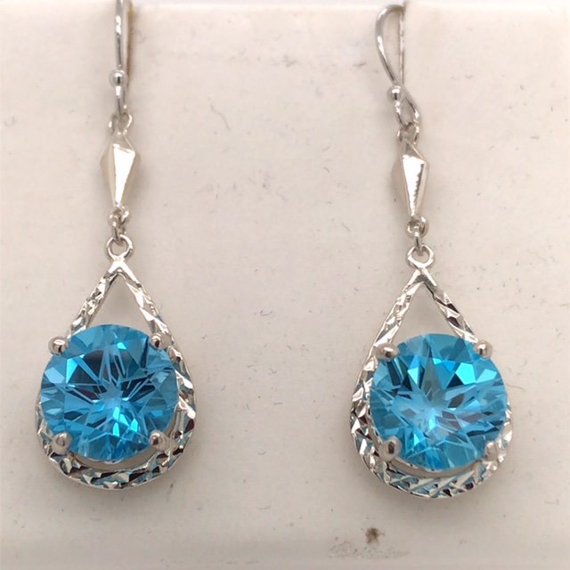 White Gemstone Earrings