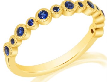 14 Karat Yellow Lady's Stackable Gemstone Fasion Ring - CLASSIQUE CREATIONS