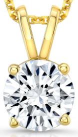 14 Karat Yellow Drop Diamond Pendant - TJ MANUFACTURING