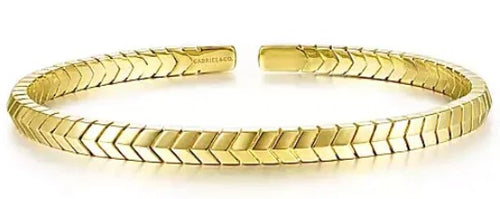 14 Karat Yellow 6.5" Polished Bracelet - GABRIEL & CO.