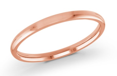 2mm 14 Karat Rosé Comfort Fit Wedding Band - MALO CREATIONS INC.